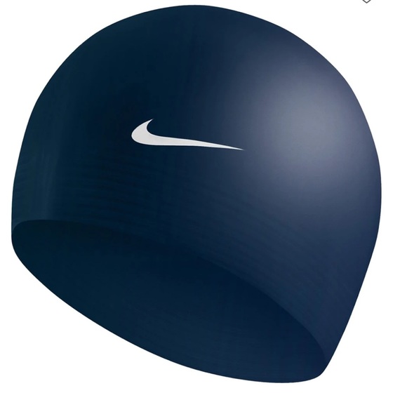 Nike Swim Nike 3 Pack Latex Swim Cap Lot Navy Blue Swoosh New One